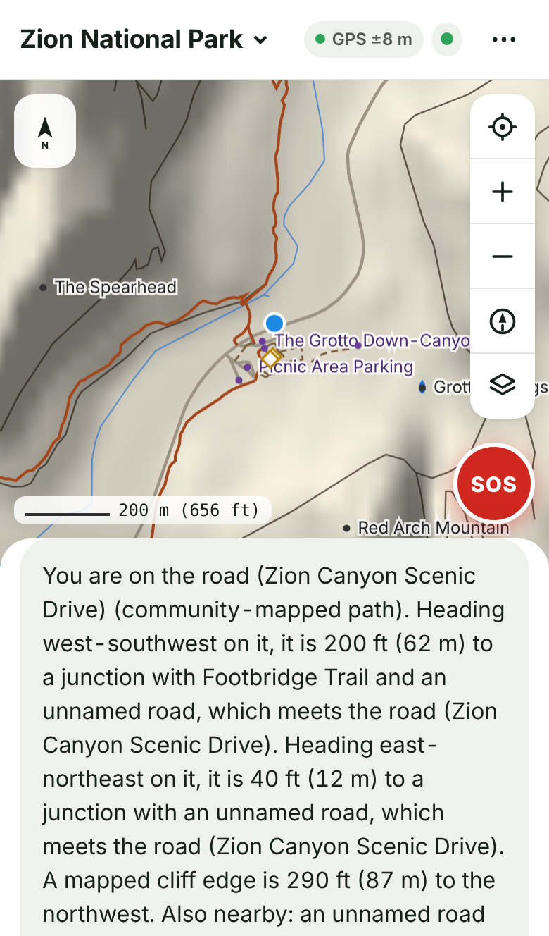 Answer to Where am I: the trail you are on, distance to the trailhead and the next junction